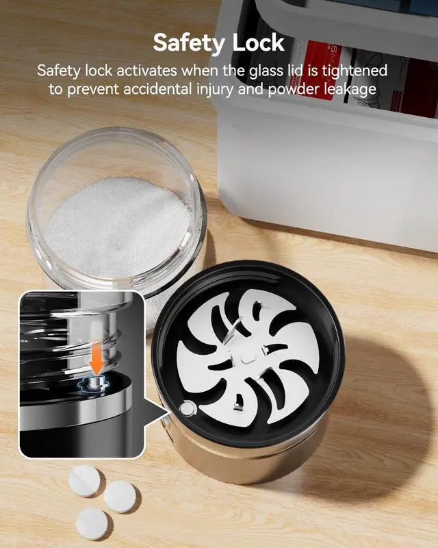 Alt view image 4 of 7 - Electric Pill Crusher, Portable Cordless Pill Crusher Fine Powder for Travel, Easily Crush Small and Large Pills & Vitamins for Elderly, Pets (Black)