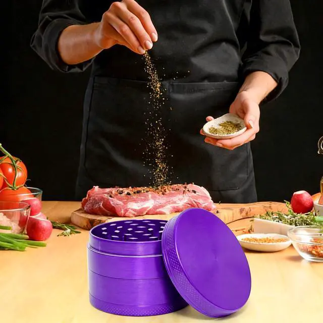 Alt view image 6 of 7 - 2.0 Inch Spice Grinder Kitchen Help Grinder, Purple