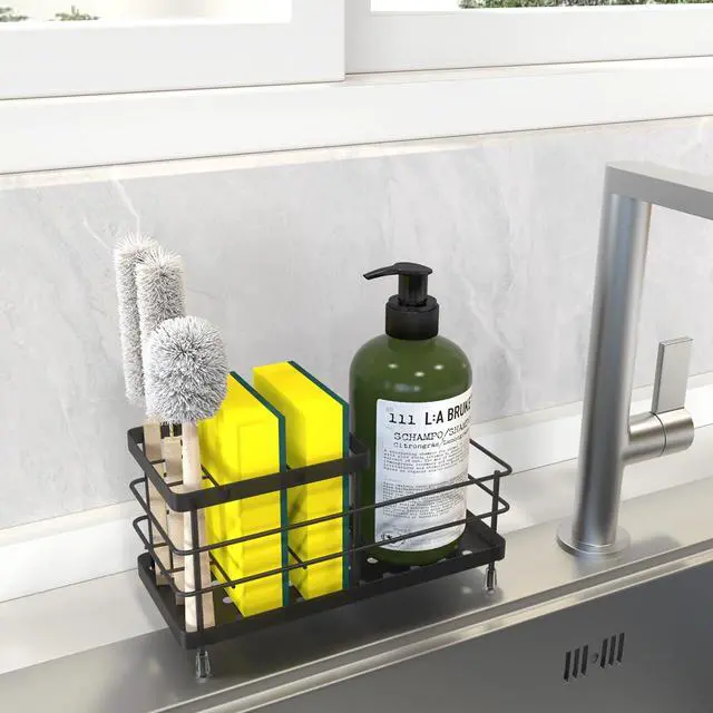 Alt view image 6 of 7 - Toothbrush Holders for Bathroom, Stainless Steel, 6 Slots, Black