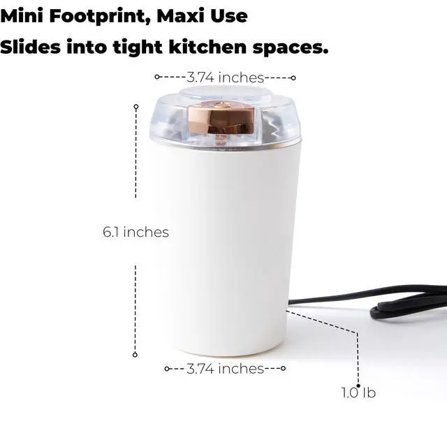 Alt view image 6 of 7 - Flax Seed Grinder, Compact Spice and Seed Mill