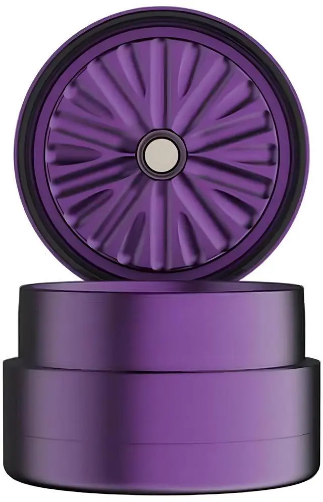 Main image of Next Gen Standard 2.0'' Herb Grinder - Large 3 Piece Manual Hand Spice Grinder Crusher for Dry Herbs & Seeds - Heavy Duty 6061-T6 Aluminum, Toothless Grinder (Purple - 2.0'')