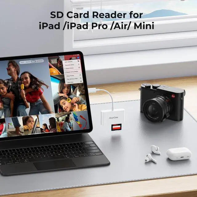 Alt view image 4 of 7 - USB C to SD Card Reader, Raycue SD Card Adapter with SD MicroSD USB 3 Ports, USBC Memory Card Reader for iPhone 15 16 17, iPad, Mac, MacBook Pro/Air, Android and More USB-C/Type C Devices