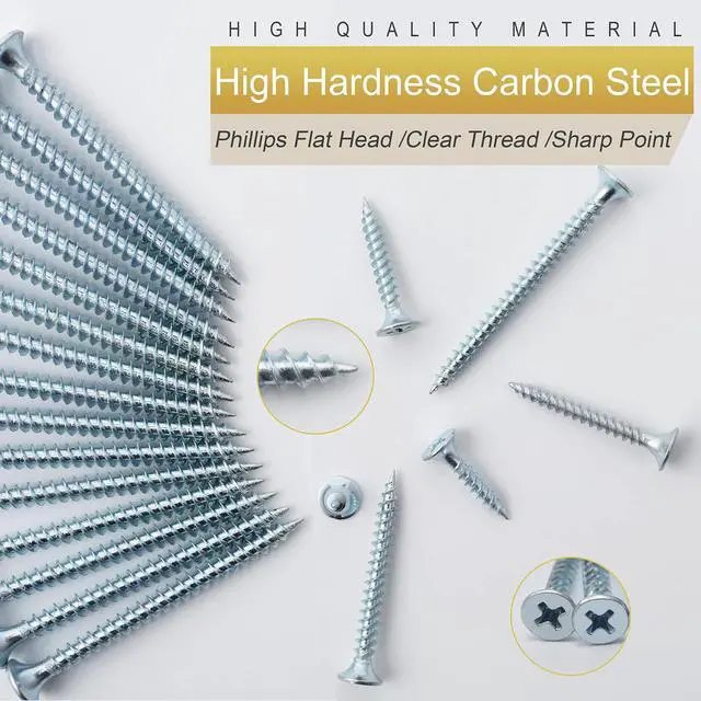 Alt view image 4 of 7 - 209PCS Wood Screw Assortment Kit, 6 Sizes Flat Head Phillips