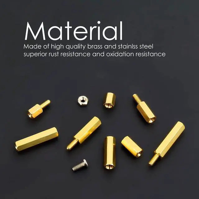 Alt view image 4 of 7 - 134 Pcs for Raspberry Pi Standoffs M2.5 Spacers Screws Nut Brass Standoff Screws Kit with Box for Raspberry Pi, Pi 5, PCB Boards, M.2 NVMe Ssd PCIe Board Kit