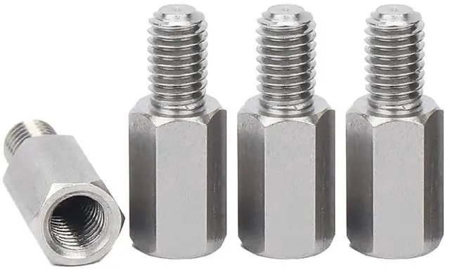 Main image of M4x10mm Hex Stainless Steel Standoff Spacer Screw Set Nut Bolt 4pcs