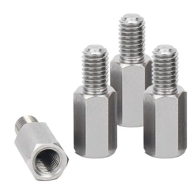 Alt view image 5 of 6 - M4x10mm Hex Stainless Steel Standoff Spacer Screw Set Nut Bolt 4pcs