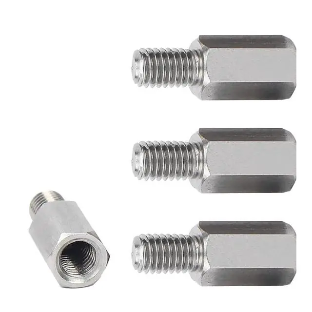 Alt view image 6 of 6 - M4x10mm Hex Stainless Steel Standoff Spacer Screw Set Nut Bolt 4pcs