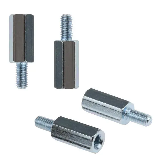 Alt view image 6 of 6 - M4x14mm Hex Stainless Steel Standoff Spacer Screw Nut Bolt Set 4pcs