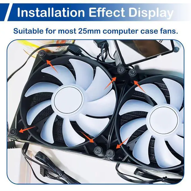 Alt view image 6 of 7 - 34 Sets (68Pcs) Computer Cooling Fan Screws Kit, Black Tone