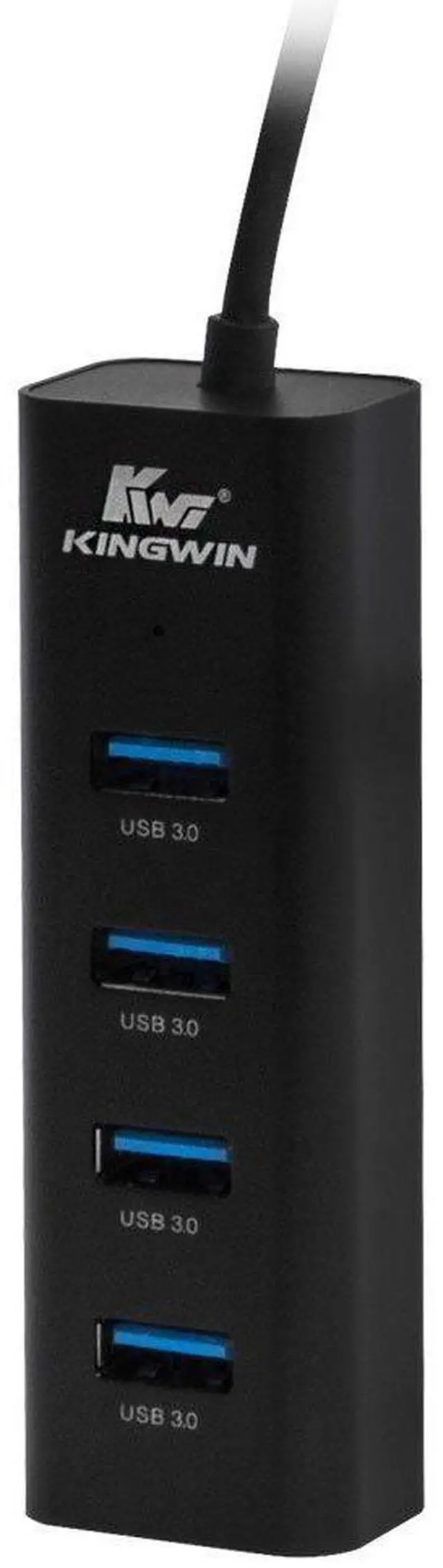Main image of USB Hub 4 Port USB 3.0 Data Hub Aluminum for Mobile SSD, MacBook, Mac Pro/Mini, iMac, Chromebook, Surface Pro, USB Flash Drives, Notebook PC, XPS, and More (KWZ-400-BK)
