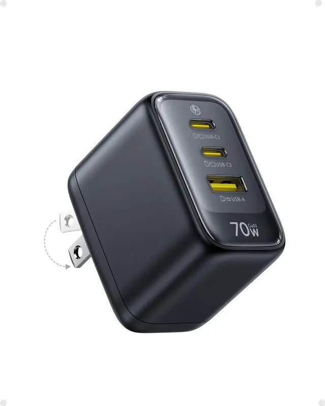 Main image of Enerfill 70W USB C Charger, Fast Charging Block with Foldable Plug