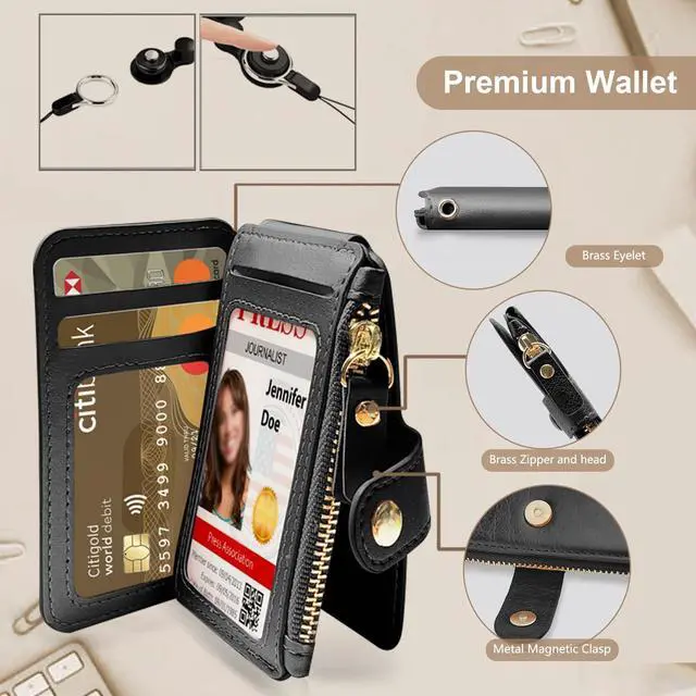 Alt view image 5 of 7 - Phone Wallet Stick On with Adhesive and Removable Lanyard
