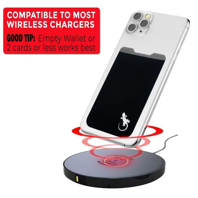 Alt view image 7 of 7 - A Card Holder Phone Wallet Stick on - Credit Card Holders Universal to Any Cell Phone - BLACK WHITE