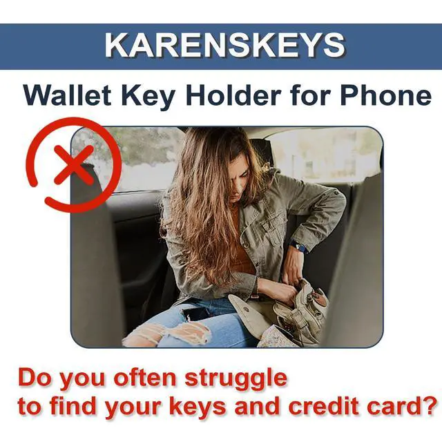 Alt view image 4 of 6 - Key Holder Wallet, 2PCS Key Sleeve, Stretchy Keys Organizer Slim Card Holder Back of Phone (Black)