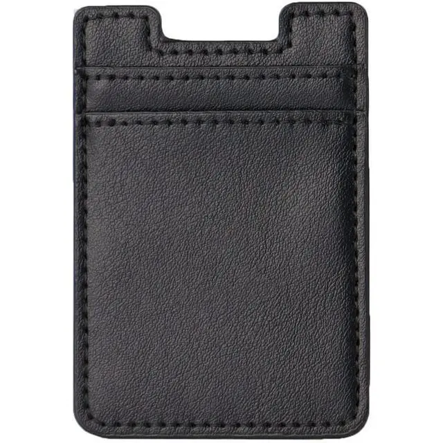 Alt view image 2 of 6 - 2Pack Phone Card Holder,Leather Phone Wallet Adhesive Stick On Credit Card Pocket for Back of Phone Case iPhone and Android-Black