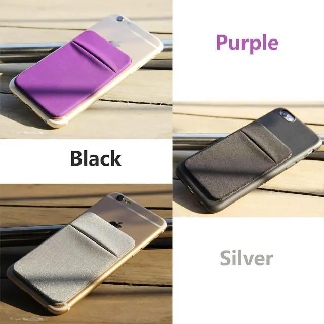 Alt view image 7 of 7 - Phone Wallet Stick on,Card Holder for Phone Case,Phone Card Holder
