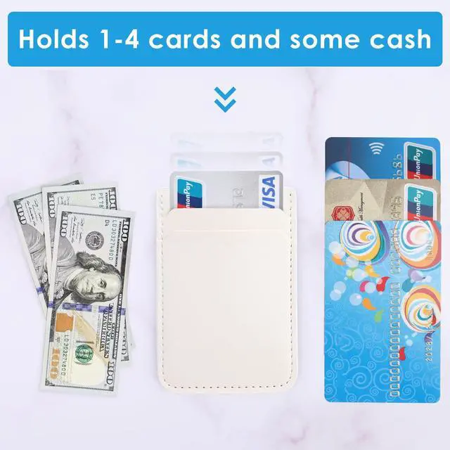 Alt view image 5 of 7 - Phone Wallet Stick on,Card Holder for Phone Case,Phone Card Holder