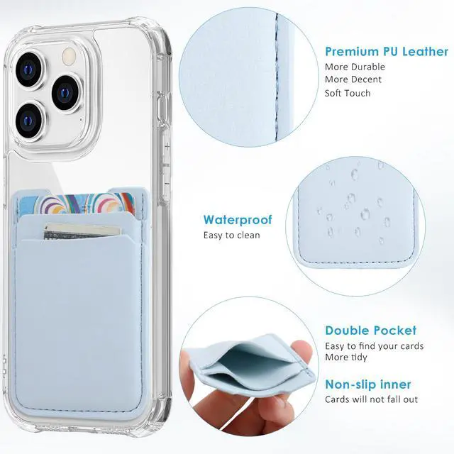 Alt view image 4 of 7 - Phone Wallet Stick on,Card Holder for Phone Case,Phone Card Holder