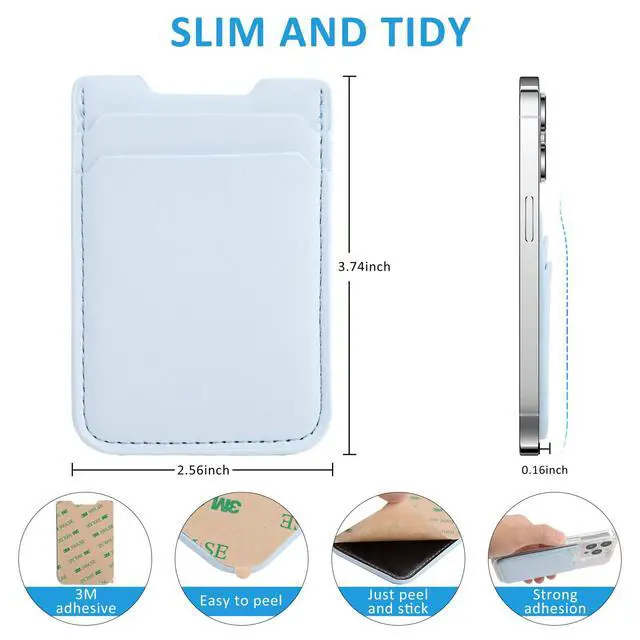 Alt view image 2 of 7 - Phone Wallet Stick on,Card Holder for Phone Case,Phone Card Holder