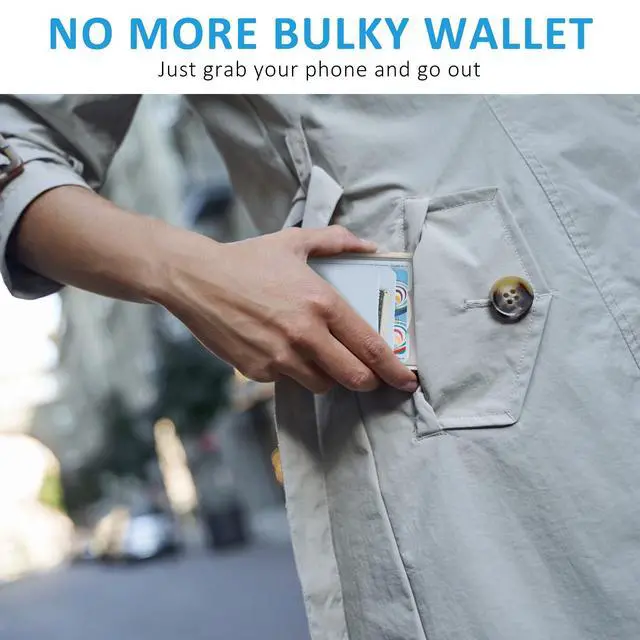 Alt view image 3 of 7 - Phone Wallet Stick on,Card Holder for Phone Case,Phone Card Holder