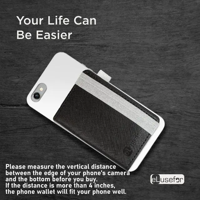 Alt view image 4 of 6 - Phone Wallet for Back of iPhone or Android Case | 6 Sleeve Credit Card Holder - Pocket for Cards, Money & ID - Built-in Stand - Waterproof Material - Travel, Work & Life-Proof - Turquoise