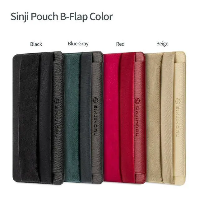 Alt view image 6 of 7 - Phone Grip Card Holder with Flap, Phone Wallet Stick on, Black
