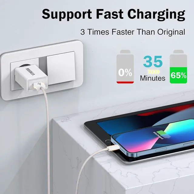 Alt view image 4 of 7 - USB-A to Lightning Cable 3.3FT Fast Woven Charging Cord for Apple iPhone 14/13/12/11 XR XS X 8 7 6, iPad 9/8/7/6th, Carplay Charger Cord