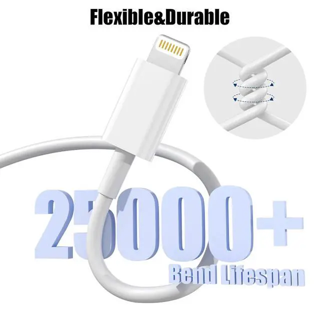 Alt view image 4 of 6 - 1.5ft Short iPhone 14 Carplay Charger Cable, USB A to Lightning Cable for iPhone 14, 14 pro max, 13, Plus, SE 2nd/12/11/Xs/XR, iPad 4/5/ 6/7/ 8, Mini 2/3/4/5, Air 2/3 Charger Cord, Car Charging Cable