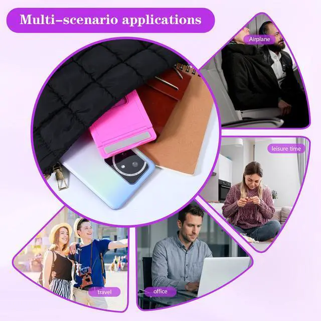 Alt view image 7 of 7 - Cell Phone Stand for Desk, 6 Pcs Colorful Foldable Phone Stand