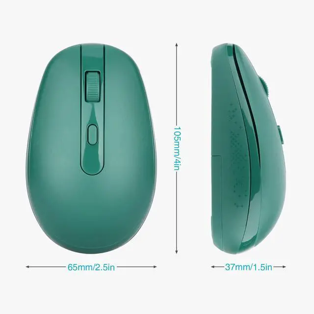Alt view image 6 of 6 - Wireless Mouse RM700 2.4G Silent Computer Mouse with USB Nano Receiver for Laptop,PC,Mac,Chromebook,Windows (Green)
