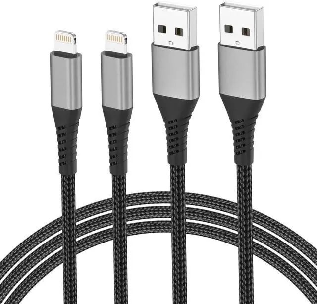 Main image of USB A to Lightning Cable 3FT, 2Pack iPhone Charger Fast Charging Cord