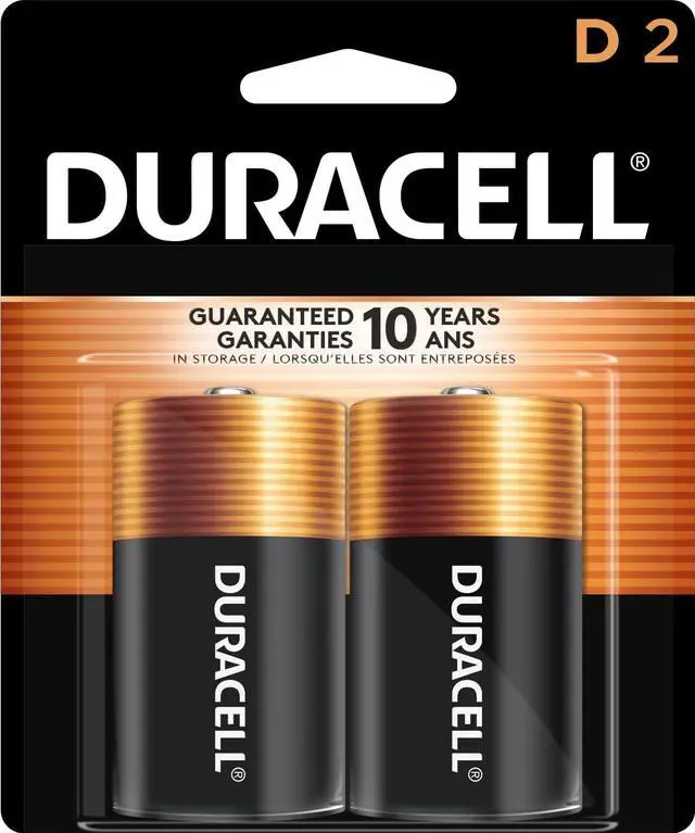 Main image of Coppertop D Batteries, 2 Count, 10-Year Shelf Life, Long-lasting
