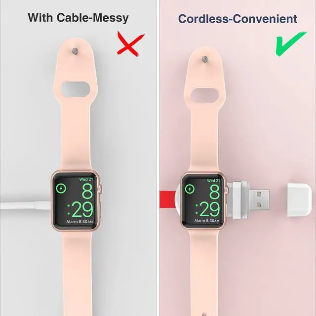 Alt view image 5 of 7 - Travel Charger for Apple Watch, Portable Magnetic Wireless Charger