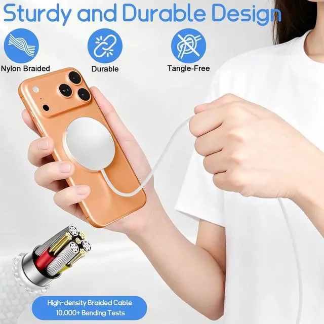 Alt view image 6 of 7 - 25W Wireless Charger for iPhone Magnetic Fast Charging Pad for Galaxy S26