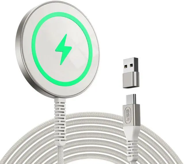 Main image of for MagSafe Charger 15W Wireless Charger for iPhone Air 17-12, Apple Magnetic Charging Pad for AirPods 4/3/Pro/Pro 2, Galaxy S26/S25 Series with Dual USB A/C Ports, Natural Titanium