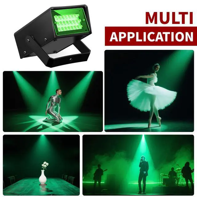 Alt view image 5 of 7 - 24 LED Mini Green Strobe Light Dance Party Lights Super Bright LED