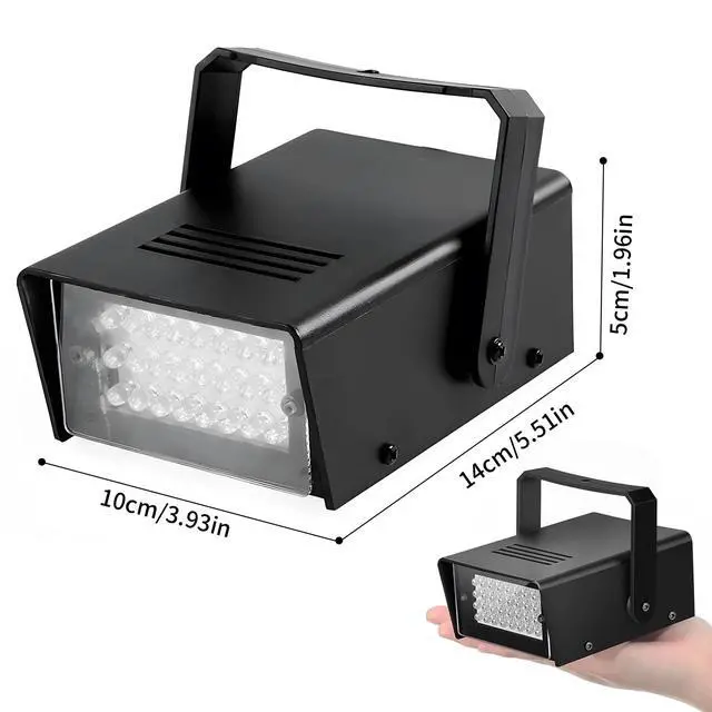 Alt view image 6 of 7 - 24 LED Mini Green Strobe Light Dance Party Lights Super Bright LED
