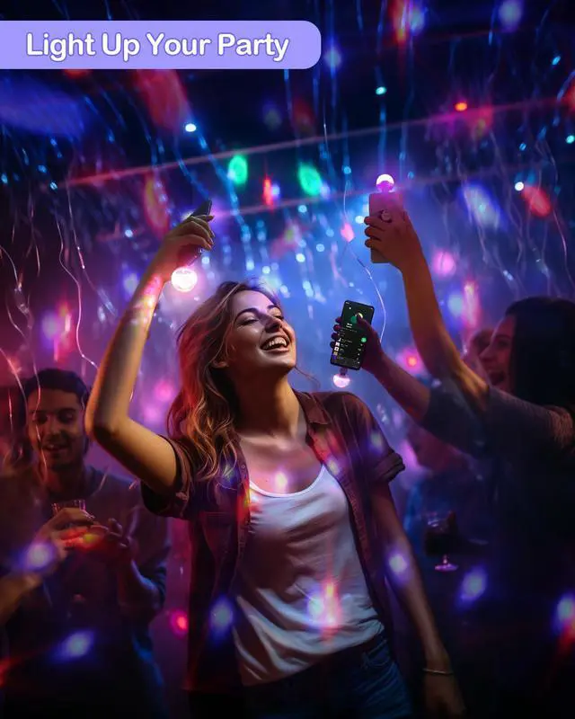 Alt view image 5 of 7 - USB Mini Disco Ball Light, Sound Activated Party Light for Karaoke Car, Stocking Stuffers for Kids, Party Decorations Gifts Favor for Birthday Halloween Christmas (4 Packs)