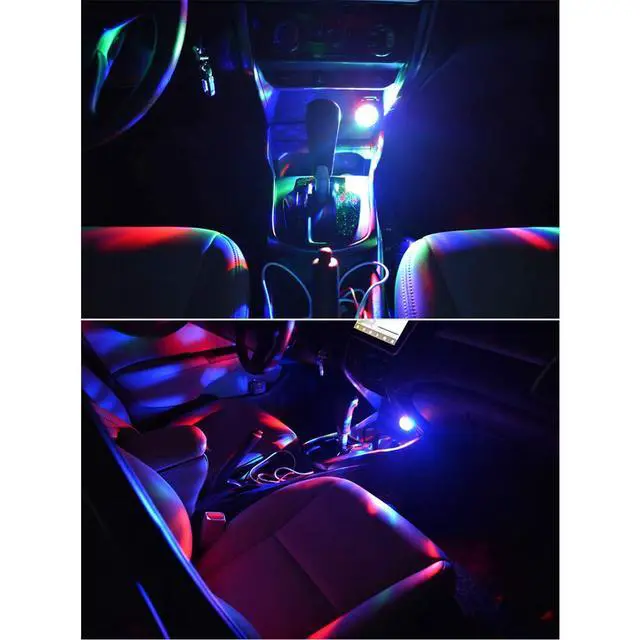 Alt view image 4 of 5 - USB Mini Disco Ball Lights, Party Sound Activated DJ Stage Strobe Lights