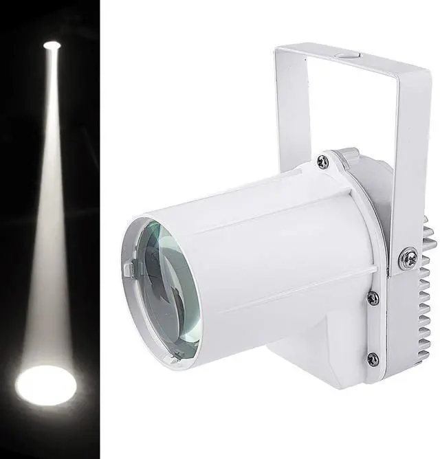 Main image of Disco Ball Light, 3W Led White PinSpot for Light up Mirro Ball, Pin spot DJ Stage Lights (White Shell)