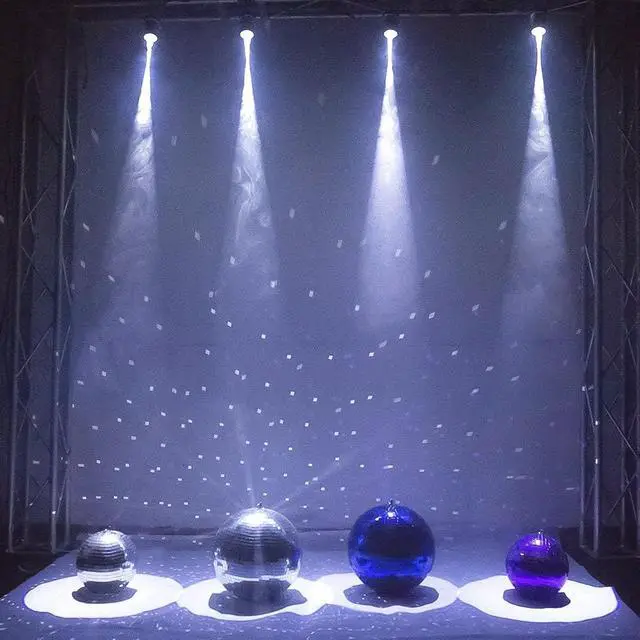 Alt view image 6 of 7 - Disco Ball Light, 3W Led White PinSpot for Light up Mirro Ball, Pin spot DJ Stage Lights (White Shell)