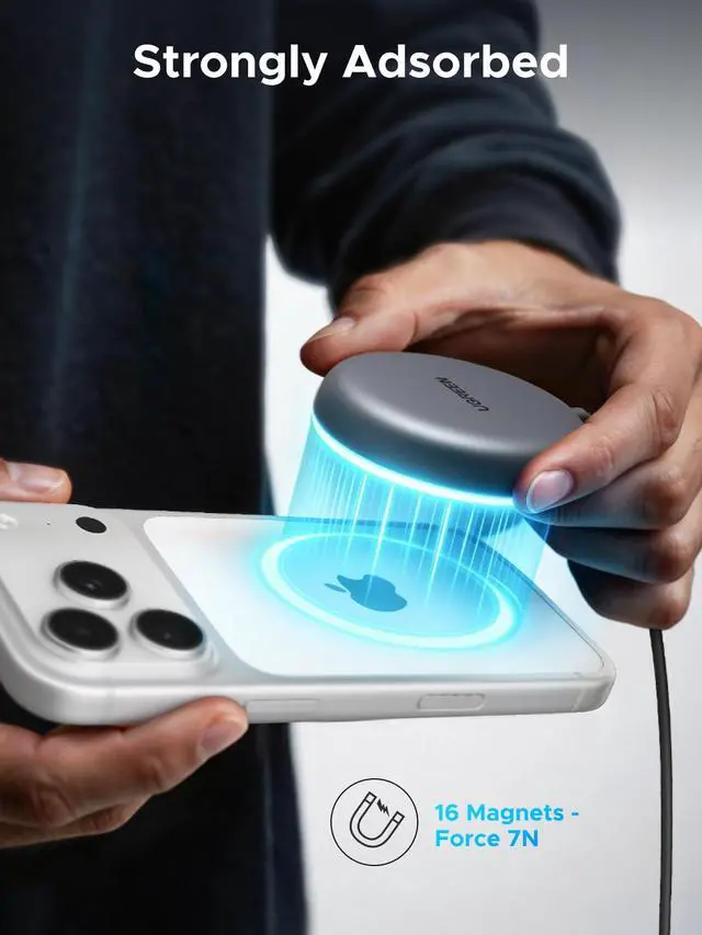 Alt view image 3 of 7 - Qi2 15W MagSafe Compatible Wireless Charging Pad