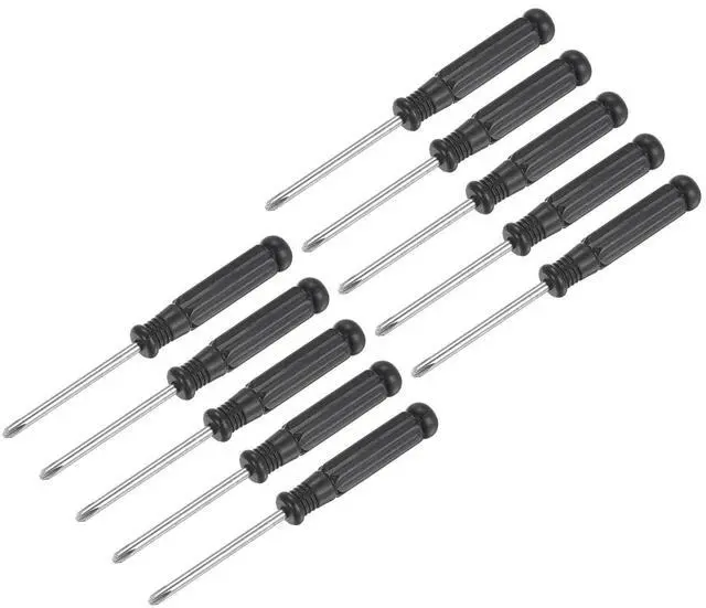 Main image of Mini Phillips Screwdriver, 3.0mm Cross Head with Black Handle for Small Appliances, 10 Pcs