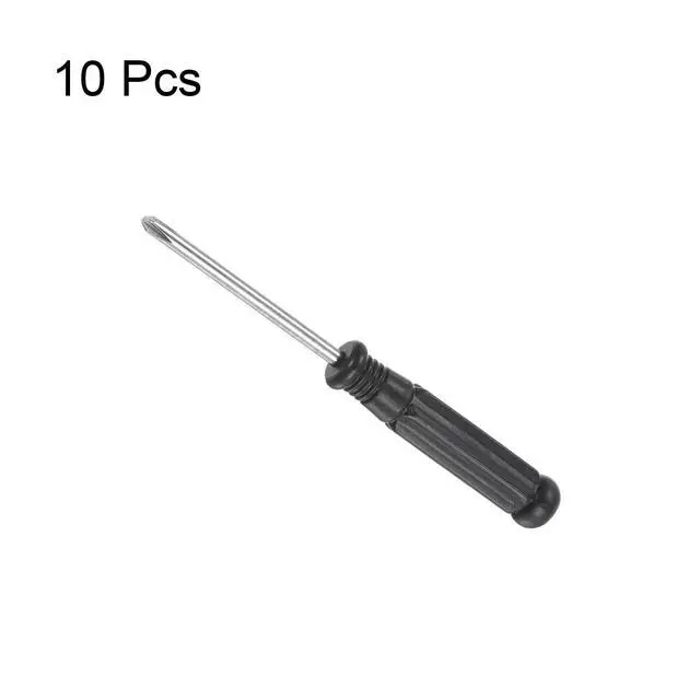 Alt view image 3 of 5 - Mini Phillips Screwdriver, 3.0mm Cross Head with Black Handle for Small Appliances, 10 Pcs