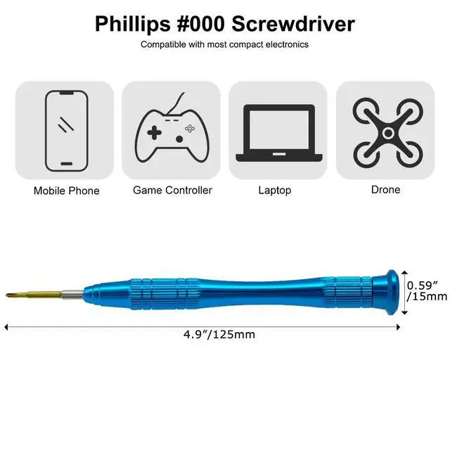 Alt view image 2 of 6 - Phillips #000 1.5mm for Small Electronics, Magnetic