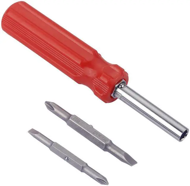 Alt view image 4 of 7 - 6-In-1 Flat Head & Phillips Reversible Screwdriver #1 And #2 Phillips, 3/16 And 5/16 Slotteds,1/4" & 5/16" Nut Driver Bit Tube Snap-on 6 In 1 Multifunctional Screwdriver