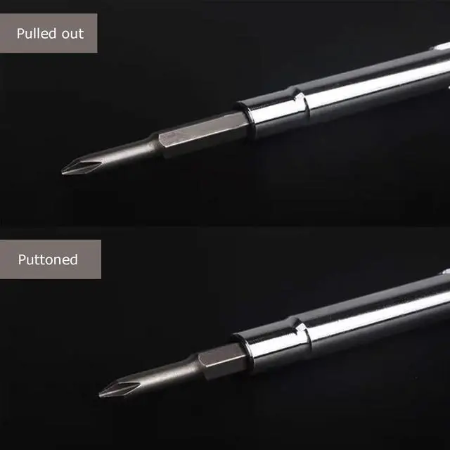 Alt view image 5 of 7 - 6-In-1 Flat Head & Phillips Reversible Screwdriver #1 And #2 Phillips, 3/16 And 5/16 Slotteds,1/4" & 5/16" Nut Driver Bit Tube Snap-on 6 In 1 Multifunctional Screwdriver