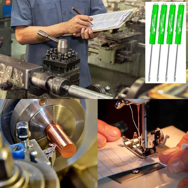 Alt view image 5 of 7 - 10Pcs Mini Tops and Pocket Clips Pocket Screwdriver Strong Magnetic Slotted Screwdriver Green 3mm
