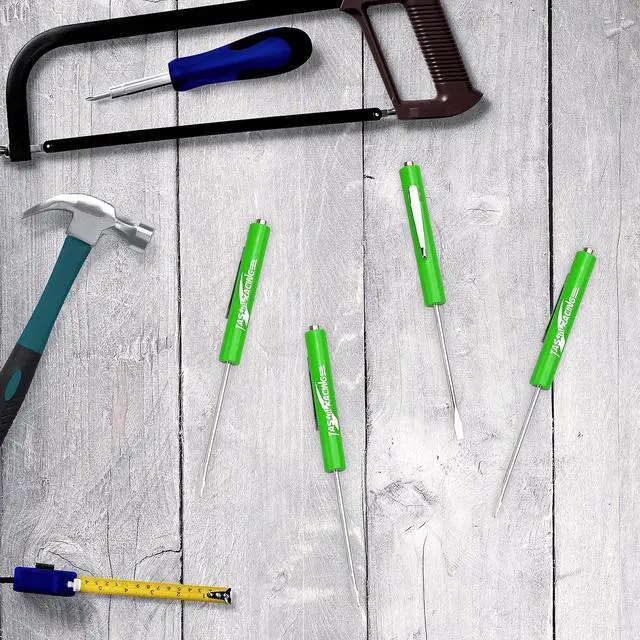 Alt view image 7 of 7 - 10Pcs Mini Tops and Pocket Clips Pocket Screwdriver Strong Magnetic Slotted Screwdriver Green 3mm