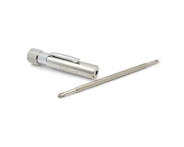 Alt view image 4 of 6 - Clip and Magnet - Phillips and Slotted-Flat Head - Small Tool with Magnetic Tip (Stainless Steel)